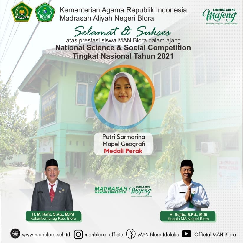 Medali Perak di Natonal Science & Social Competition Tingkat Nasional Tahun 2021